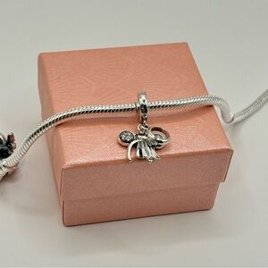 Minnie Mouse Bridal Ear Headband and Ring Charm